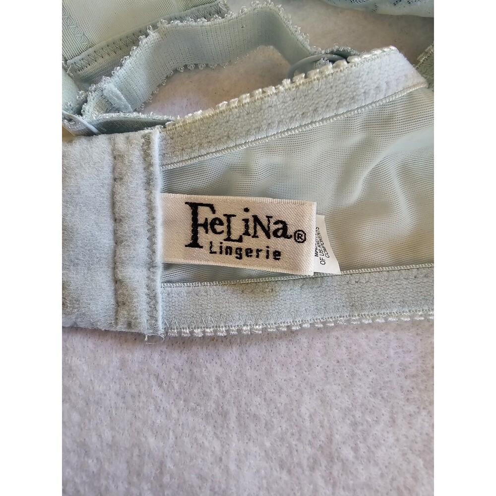 Felina Lingerie Bra Womens Blue Unpadded Underwire Style 5894 Size 38C - Picture 6 of 8